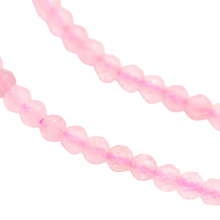 Kwarc różowy naturalny - kamień miłości, łagodności i harmonii - kula fasetowana 2mm