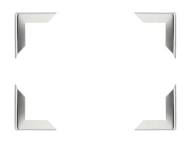 Narożnik metalowy do makramy torebek albumów 22mm