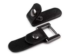 Zapięcie zatrzaskowe do Torby Torebki eko skóra czarny 24x98 mm