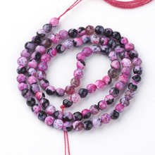 Agat Ognisty Fuchsia Kamień Jubilerski Fasetowany kula 6mm