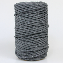 Sznurek bawełniany skręcany do makramy eco Smoky quartz 5mm