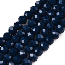 Koraliki Fasetowane Kryształki Szklane Rondelle Granatowy klasyczny 3.8x3mm