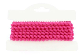 Taśma tasiemka dekoracyjna z pomponami różany 9mm 25m