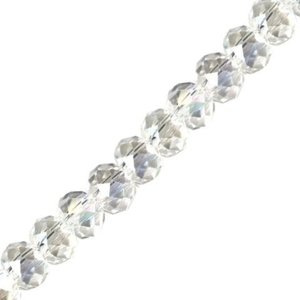 Koraliki Kryształki Szlifowane Fasetowane Rondelle Crystal Ab 3x4mm 19cm ~64szt