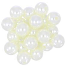 Koraliki perełki perły akrylowe perłowy kremowy 10mm
