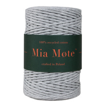 Mia Mote™ Classic Line Sznurek bawełniany skręcany do makramy 3mm basalt grit