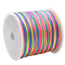 Sznurek Nylonowy 0.4mm do bransoletek kamieni Topliwy Tęczowy