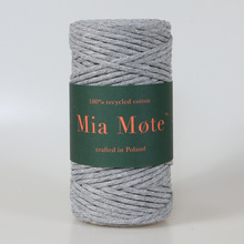 Sznurek bawełniany skręcany do makramy Lavish Striped Flint 3mm