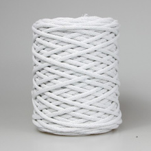 Mia Mote™ / Lush Line / Sznurek Bawełniany pleciony / Do Makramy / +5mm / Grey White