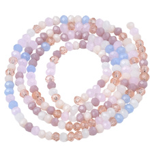 Koraliki Fasetowane Kryształki Szklane Rondelle Pudrowy Blask 3x2mm