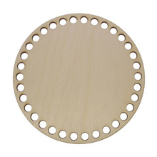Drewniana baza okrągła do makramy koszyka spód dno torebki 25cm otwory 8mm 1szt
