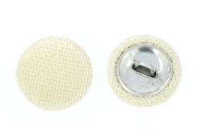 Guziki Tapicerskie Oblekane Obciągane Welur Flok AVILA A1 Kremowy 18mm R28 10szt