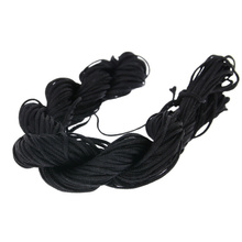 Sznurek Jubilerski Nylonowy Topliwy do Bransoletek Makramy 1mm Czarny 26m
