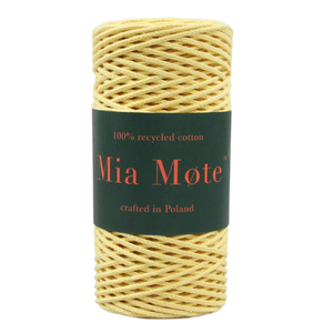 Mia Mote™ Petit Line Sznurek pleciony bawełniany 2mm Yellow Calcite