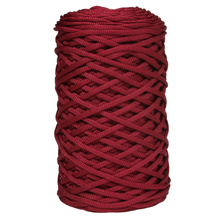 Mia Mote™ ByBag Line Sznurek Poliestrowy matowy płaski bez rdzenia bordowy 3mm