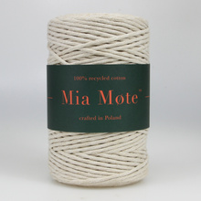 Sznurek bawełniany skręcany do makramy eco moonstone 3mm