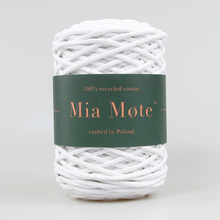 Mia Mote™ Basic Line sznurek bawełniany 5mm chalk
