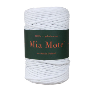 Mia Mote™ Classic Line Sznurek bawełniany skręcany do makramy 5mm chalk