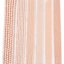 Koraliki Fasetowane Kryształki Szklane Rondelle Brzoskwiniowy 2.7x1.5mm