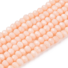 Koraliki Fasetowane Kryształki Szklane Rondelle Brzoskwiniowy 2.7x1.5mm