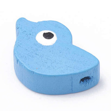 Koraliki Drewniane Zawieszka Drewno Malowane Ptak 21x16x6mm