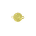 Łącznik przekładka do bransoletek z cyrkoniami moneta złoty 17x13mm