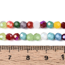 Koraliki Fasetowane Kryształki Szklane Kula Multikolor 4mm