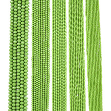 Koraliki Fasetowane Kryształki Szklane Rondelle Limonka 2.7x1.5mm