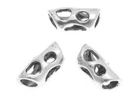 Tunel Przekładka do Rzemienia Shamballa Kowbojska Platyna 15x7mm 2szt