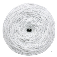 Mia Mote™ / Extra Lush Line / Sznurek Bawełniany pleciony / Do Makramy / 7mm / Grey White