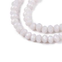 Koraliki Fasetowane Kryształki Szklane Rondelle Jasny Szary 2.7x1.5mm