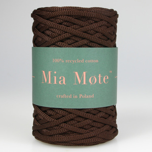 Mia Mote™ ByBag Line Sznurek Poliestrowy płaski bez rdzenia ciemny brązowy czekolada 5mm