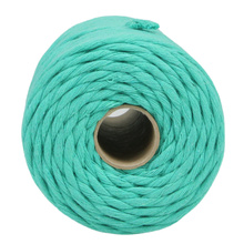 Mia Mote™ Classic Line Sznurek bawełniany skręcany do makramy 2mm Malachite Green