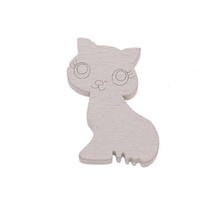 Koraliki Drewniane Zawieszka Drewno Malowane Kot 29x24x5mm