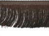 Frędzle cięte Taśma dekoracyjna z frędzlami brązowy 60mm