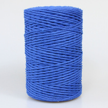 Sznurek bawełniany skręcany do makramy eco szafirowy 2mm