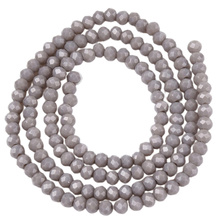 Koraliki Fasetowane Kryształki Szklane Rondelle Szary 2.7x1.5mm