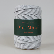 Mia Mote™ Lavish Line Sznurek bawełniany skręcany do makramy basalt grit 5mm