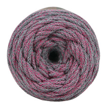 Mia Mote™ Lush Line sznurek bawełniany +5mm miraże ombre radiant orchid + basalt grit