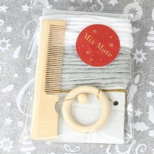 Eko prezent zestaw świąteczny do makramy dla początkujących mikołaj szary