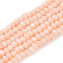 Koraliki Fasetowane Kryształki Szklane Rondelle Łososiowy 3.8x3mm
