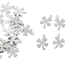 Zawieszka Stal Chirurgiczna Koniczynka 13,5x10mm 10szt