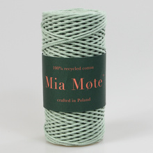 Mia Mote™ Petit Line Sznurek pleciony bawełniany 2mm Oliwin Peridot
