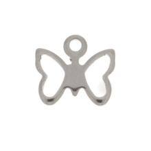 Zawieszka Stal Chirurgiczna Motyl 10x9x1mm 10szt
