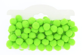 Taśma dekoracyjna z pomponami 20mm Pompon limonka 10mm