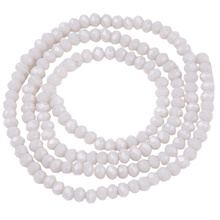 Koraliki Fasetowane Kryształki Szklane Rondelle Jasny Szary 2.7x1.5mm