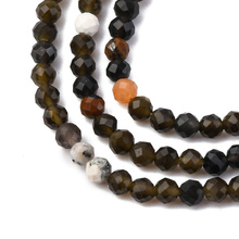 Obsydian Silver Naturalny - kamień ochrony, transformacji i wewnętrznej siły - kula fasetowana 3mm