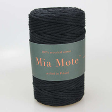 Mia Mote™ Classic Line Sznurek bawełniany skręcany do makramy 5mm shungite