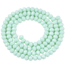 Koraliki Fasetowane Kryształki Szklane Rondelle Miętowy 3.8x3mm