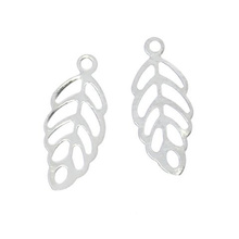 Zawieszka Stal Chirurgiczna Liść 13x5mm 20szt